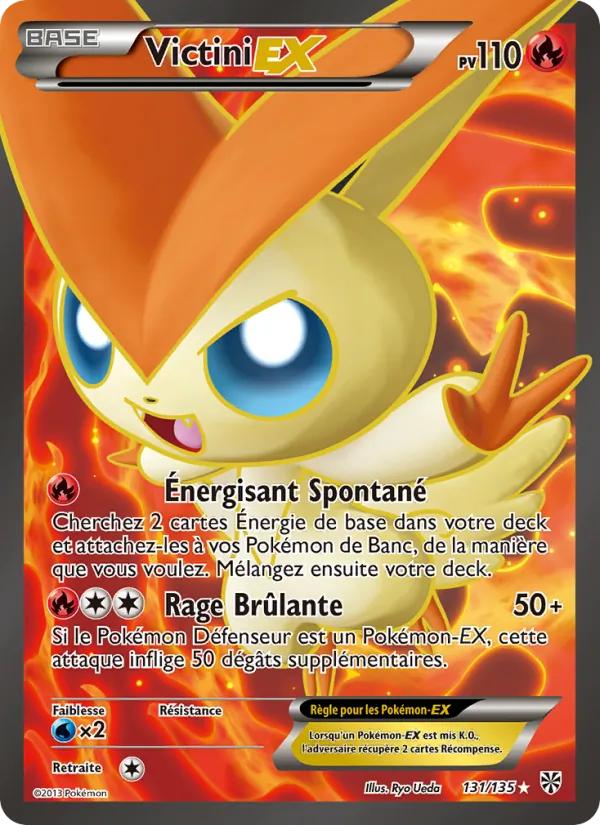 Carte Pokémon Victini-EX de l'extension Tempète Plasma