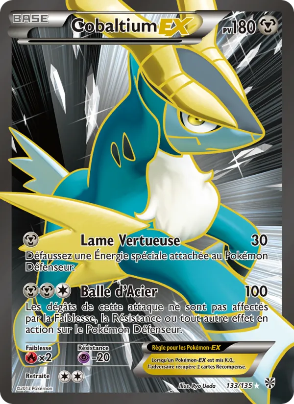 Carte Pokémon Cobaltium-EX de l'extension Tempète Plasma
