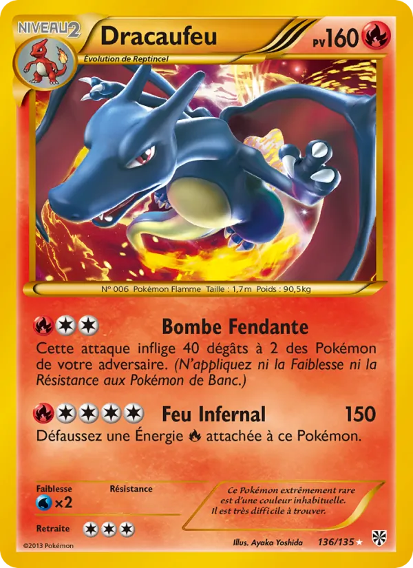 Carte Pokémon Dracaufeu de l'extension Tempète Plasma