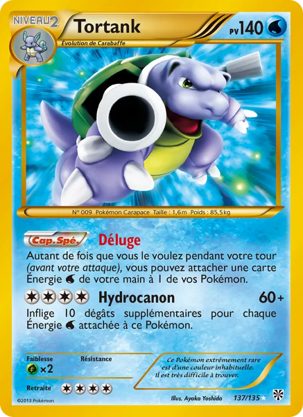 Carte Pokémon Tortank de l'extension Tempète Plasma