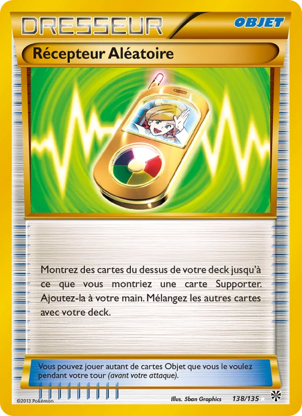 Carte Pokémon Récepteur Aléatoire de l'extension Tempète Plasma