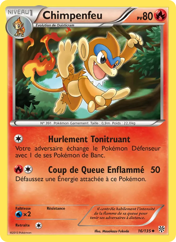Carte Pokémon Chimpenfeu de l'extension Tempète Plasma