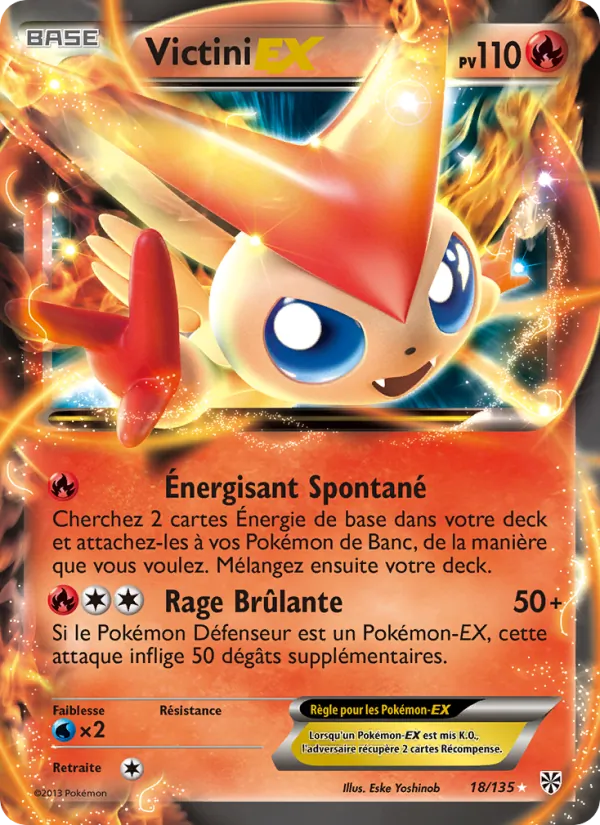 Carte Pokémon Victini-EX de l'extension Tempète Plasma
