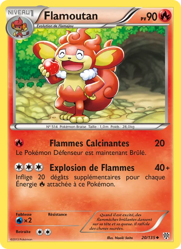 Carte Pokémon Flamoutan de l'extension Tempète Plasma