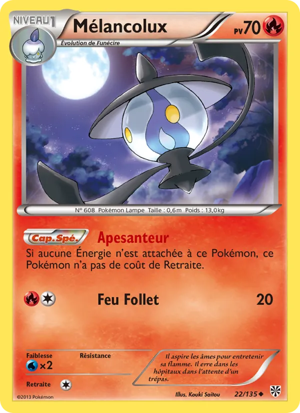 Carte Pokémon Mélancolux de l'extension Tempète Plasma