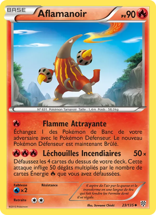 Carte Pokémon Aflamanoir de l'extension Tempète Plasma