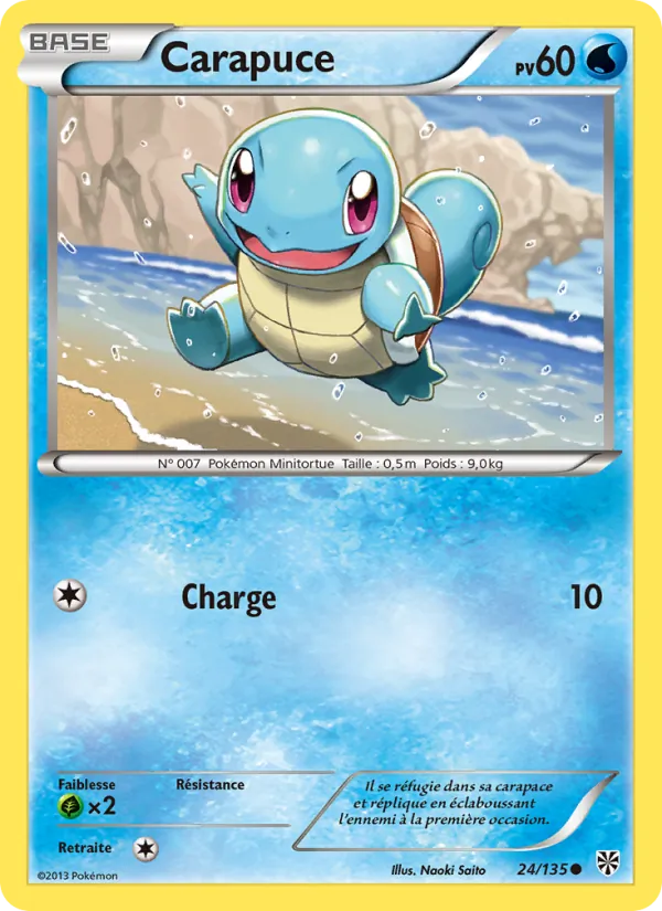 Carte Pokémon Carapuce de l'extension Tempète Plasma