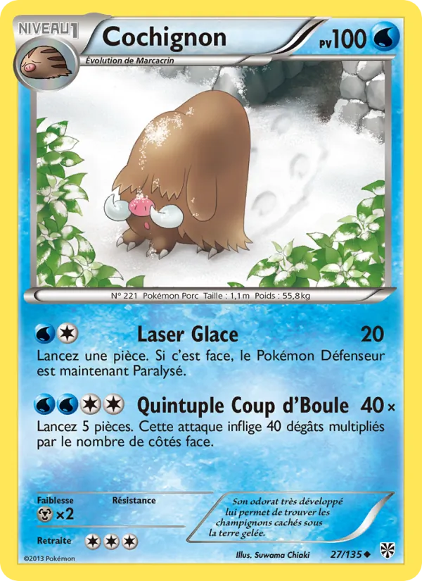 Carte Pokémon Cochignon de l'extension Tempète Plasma
