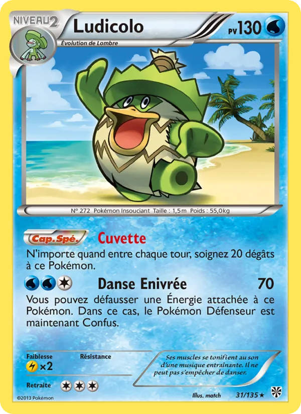 Carte Pokémon Ludicolo de l'extension Tempète Plasma