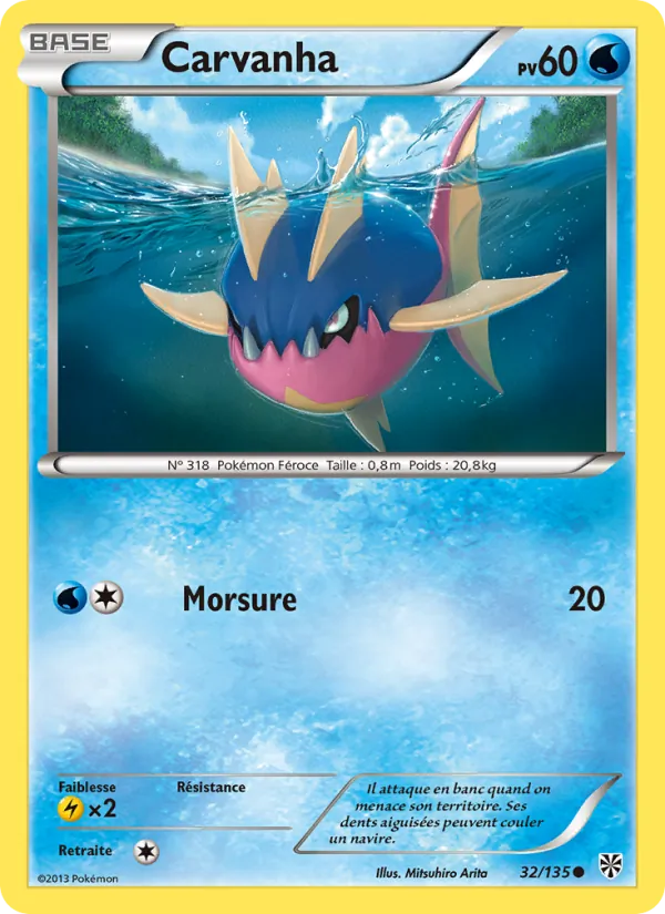 Carte Pokémon Carvanha de l'extension Tempète Plasma