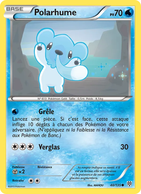 Carte Pokémon Polarhume de l'extension Tempète Plasma