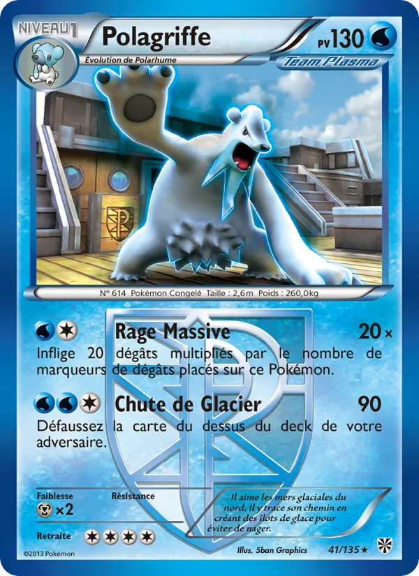 Carte Pokémon Polagriffe de l'extension Tempète Plasma
