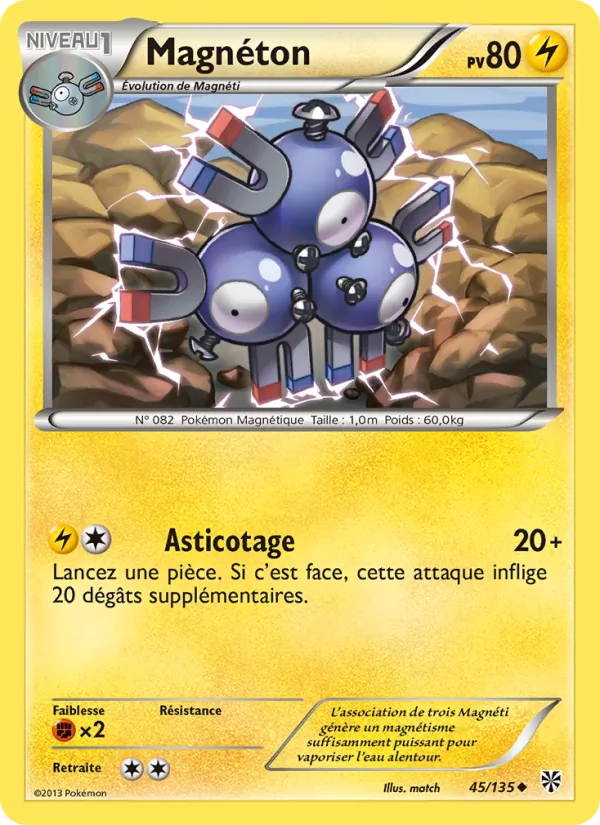Carte Pokémon Magnéton de l'extension Tempète Plasma