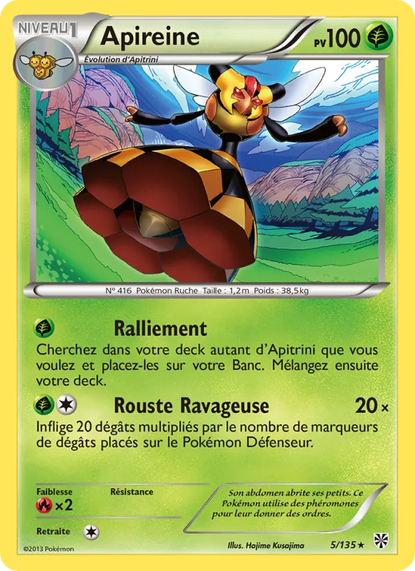 Carte Pokémon Apireine de l'extension Tempète Plasma