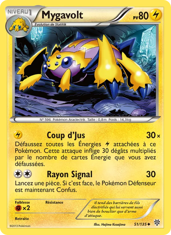 Carte Pokémon Mygavolt de l'extension Tempète Plasma