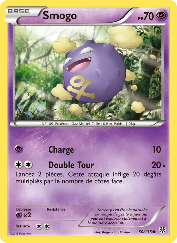 Carte Pokémon Smogo de l'extension Tempète Plasma