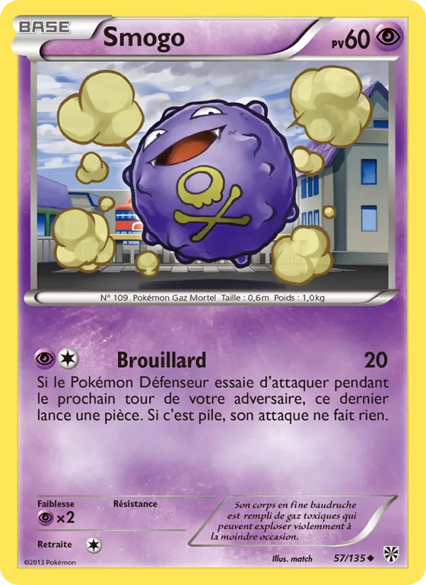 Carte Pokémon Smogo de l'extension Tempète Plasma