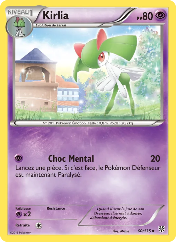 Carte Pokémon Kirlia de l'extension Tempète Plasma