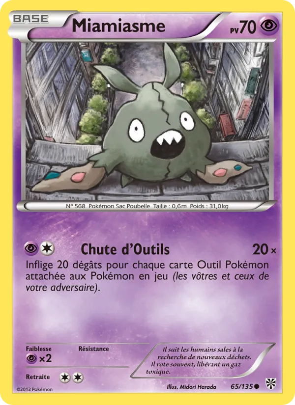 Carte Pokémon Miamiasme de l'extension Tempète Plasma