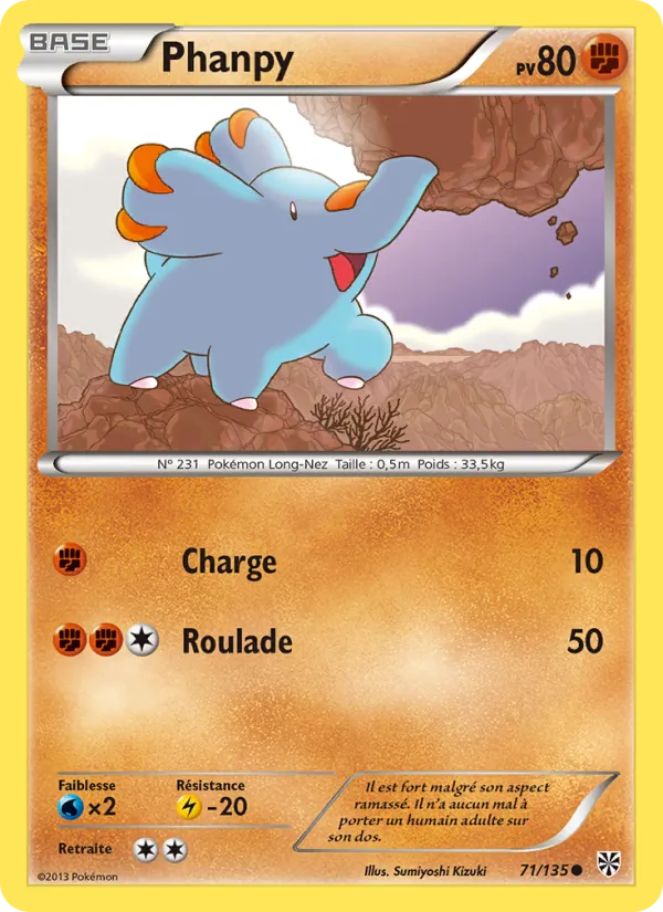 Carte Pokémon Phanpy de l'extension Tempète Plasma