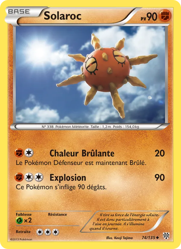 Carte Pokémon Solaroc de l'extension Tempète Plasma