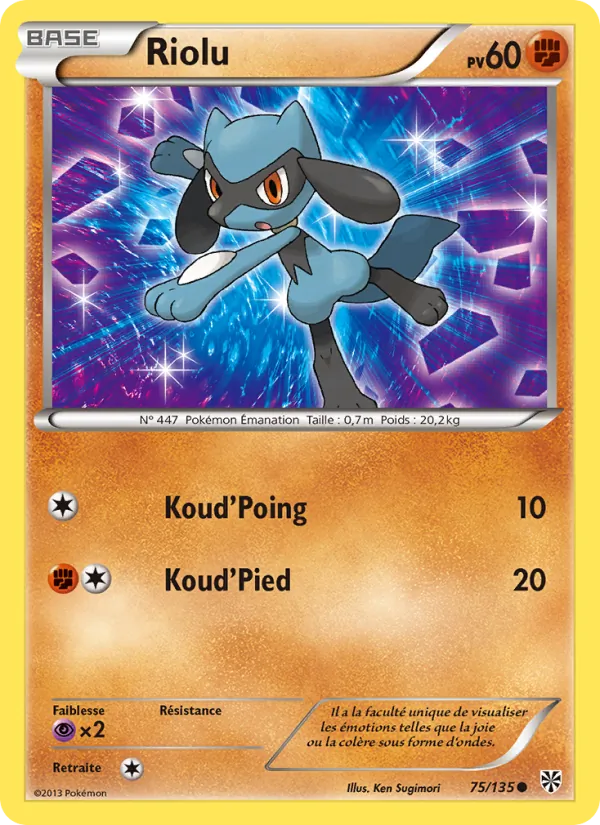 Carte Pokémon Riolu de l'extension Tempète Plasma
