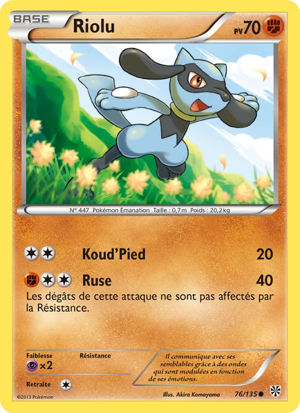 Carte Pokémon Riolu de l'extension Tempète Plasma