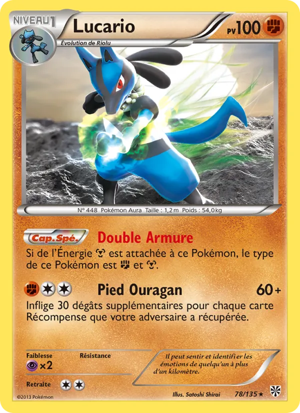 Carte Pokémon Lucario de l'extension Tempète Plasma