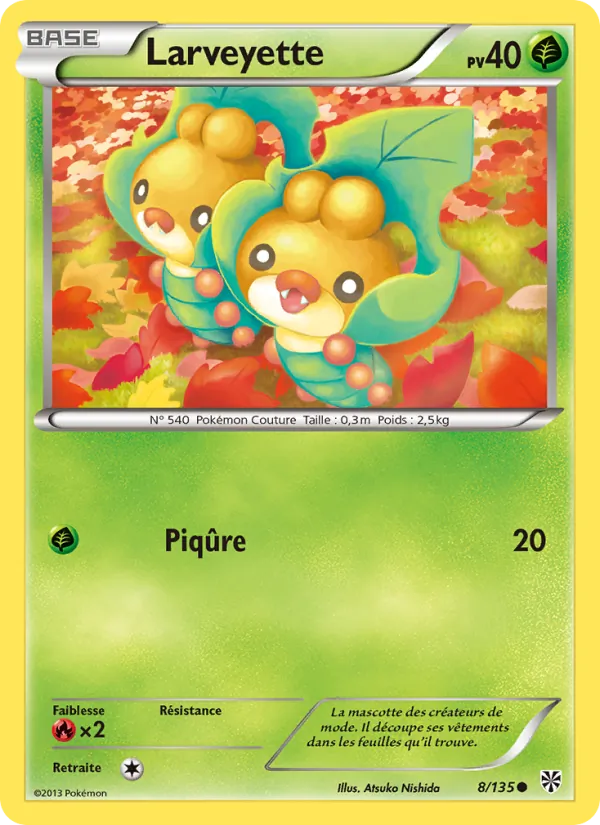 Carte Pokémon Larveyette de l'extension Tempète Plasma