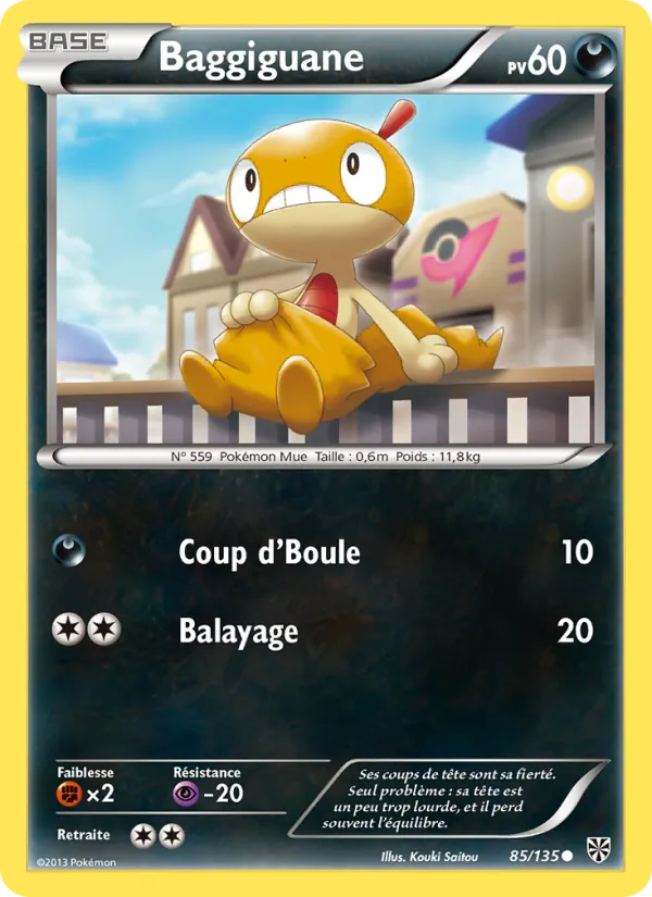 Carte Pokémon Baggiguane de l'extension Tempète Plasma