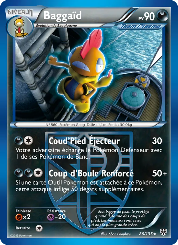Carte Pokémon Baggaïd de l'extension Tempète Plasma