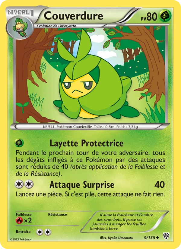 Carte Pokémon Couverdure de l'extension Tempète Plasma