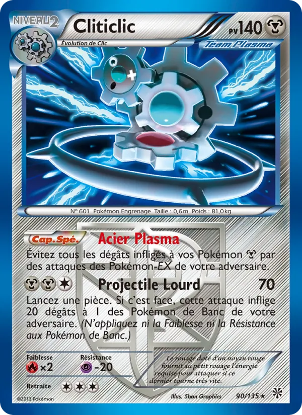 Carte Pokémon Cliticlic de l'extension Tempète Plasma
