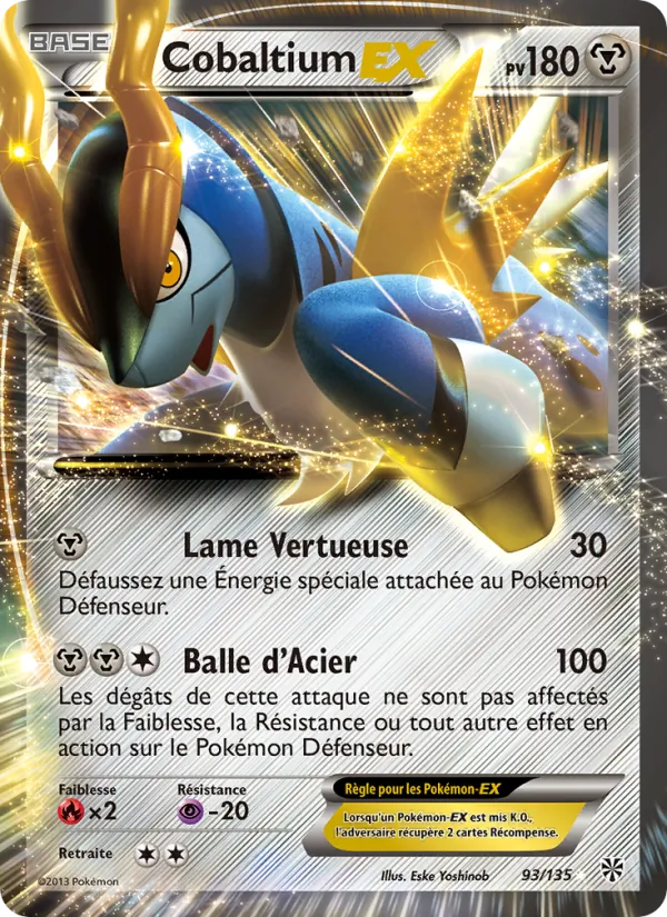 Carte Pokémon Cobaltium-EX de l'extension Tempète Plasma