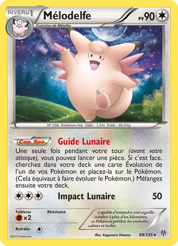 Carte Pokémon Mélodelfe de l'extension Tempète Plasma