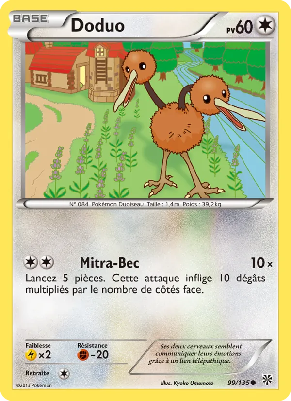 Carte Pokémon Doduo de l'extension Tempète Plasma