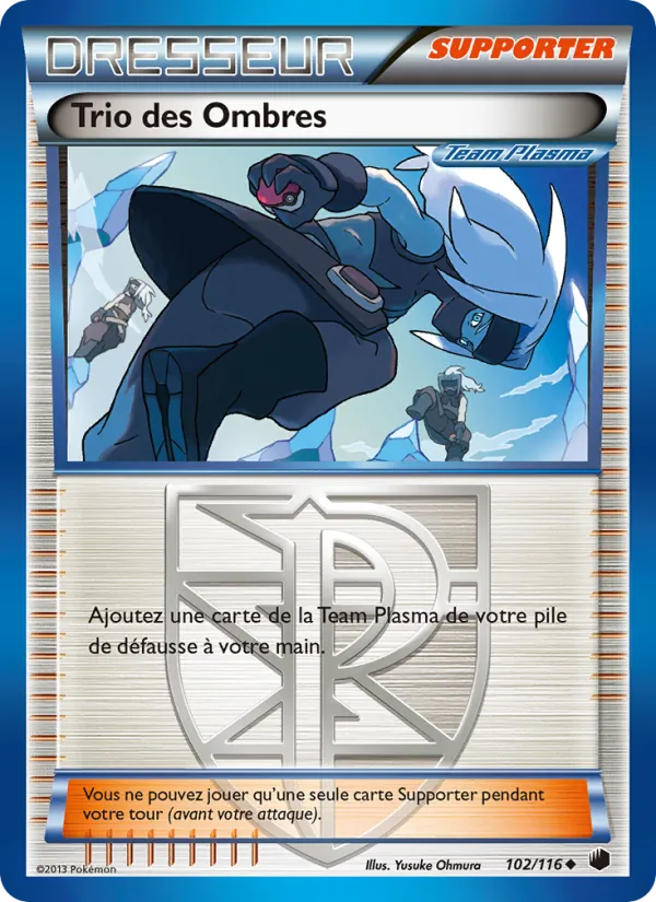 Carte Pokémon Trio des Ombres de l'extension Glaciation Plasma