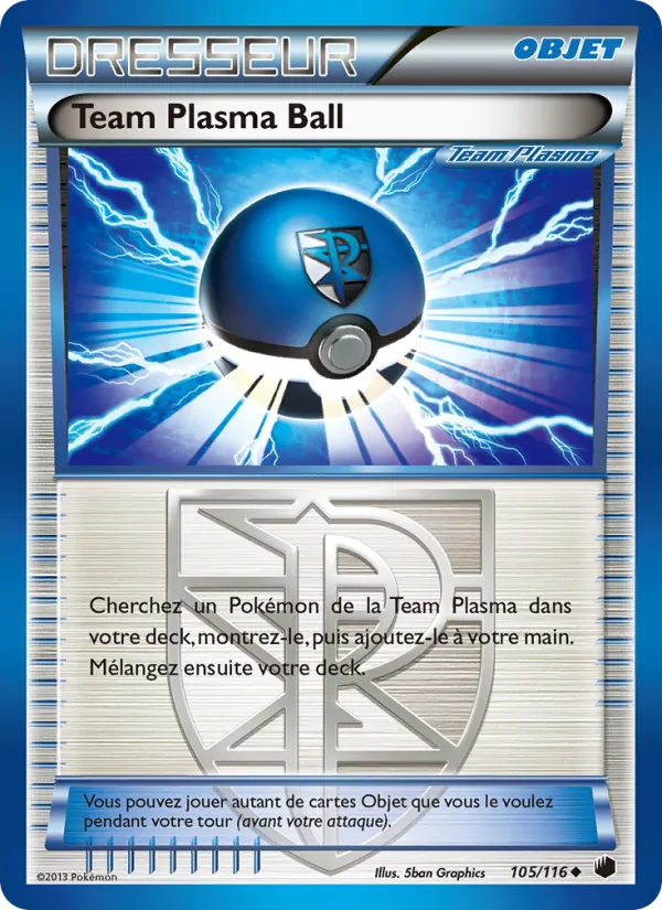 Carte Pokémon Team Plasma Ball de l'extension Glaciation Plasma