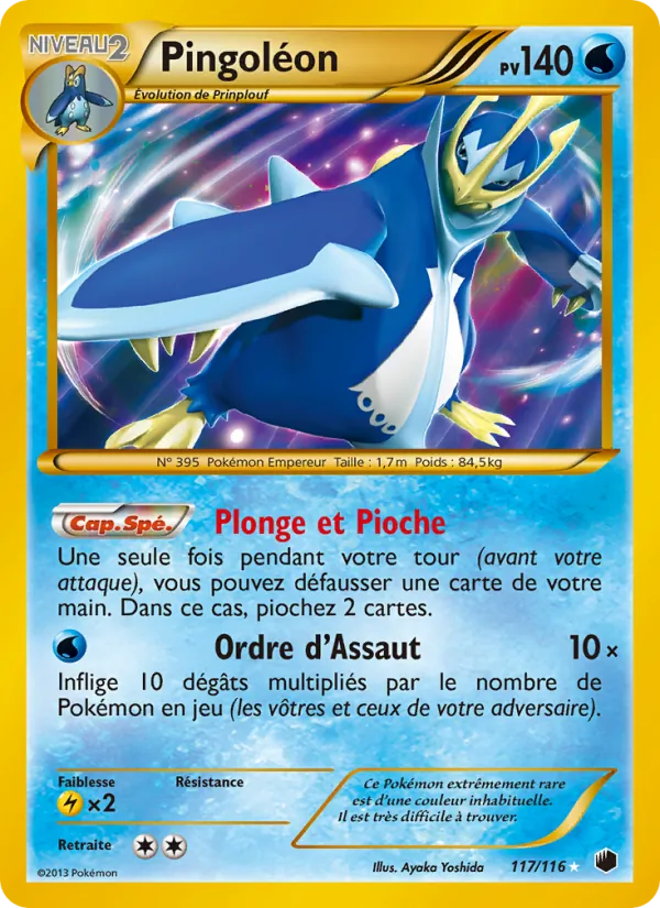 Carte Pokémon Pingoléon de l'extension Glaciation Plasma