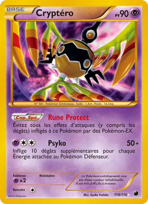 Carte Pokémon Cryptéro de l'extension Glaciation Plasma