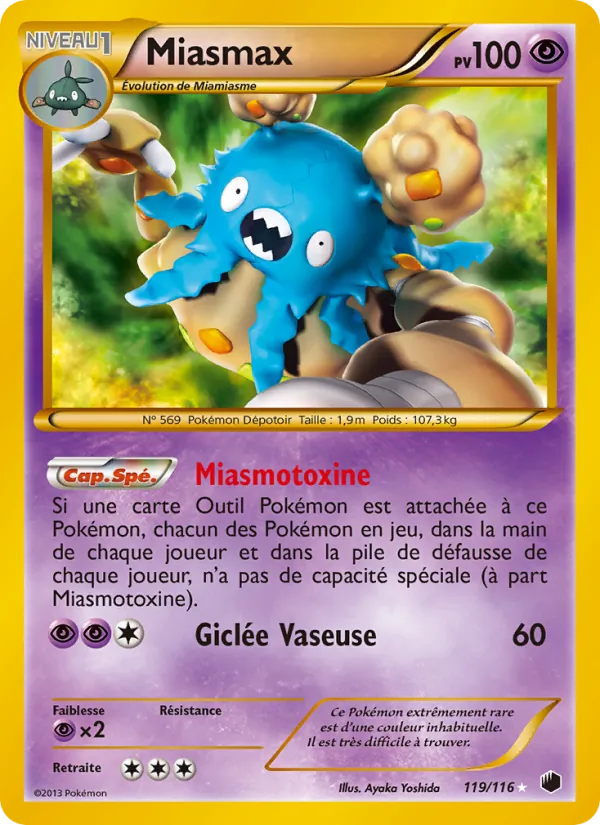 Carte Pokémon Miasmax de l'extension Glaciation Plasma