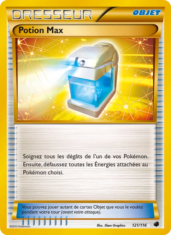 Carte Pokémon Potion Max de l'extension Glaciation Plasma