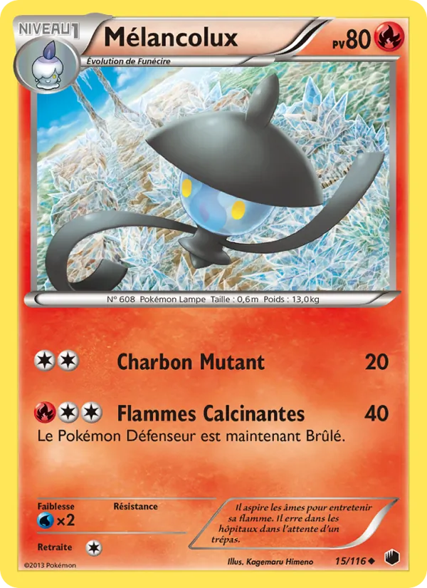 Carte Pokémon Mélancolux de l'extension Glaciation Plasma