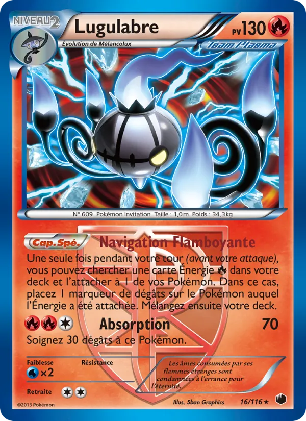 Carte Pokémon Lugulabre de l'extension Glaciation Plasma