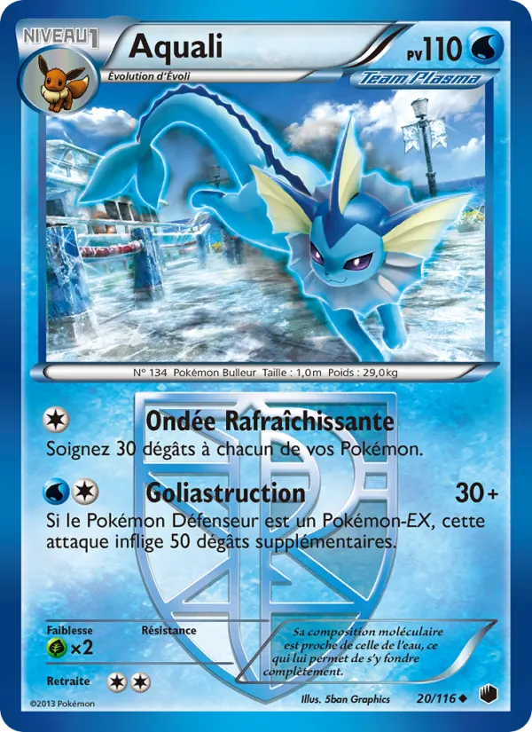 Carte Pokémon Aquali de l'extension Glaciation Plasma
