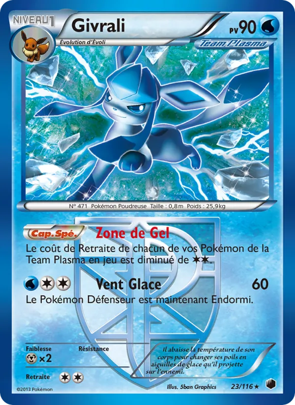 Carte Pokémon Givrali de l'extension Glaciation Plasma