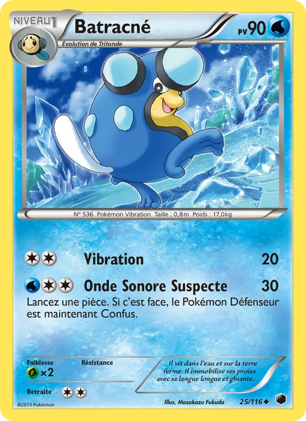 Carte Pokémon Batracné de l'extension Glaciation Plasma