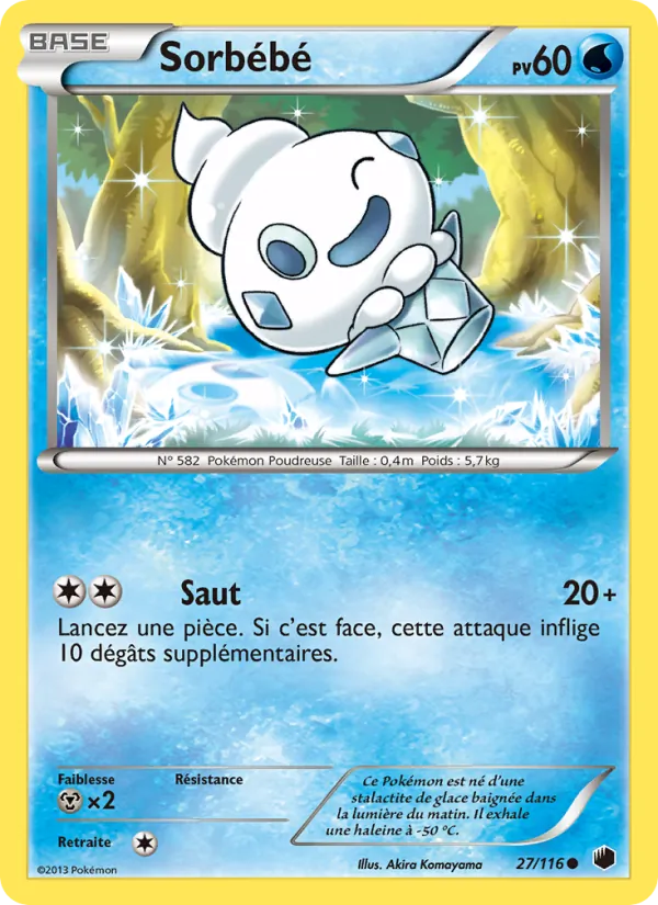 Carte Pokémon Sorbébé de l'extension Glaciation Plasma