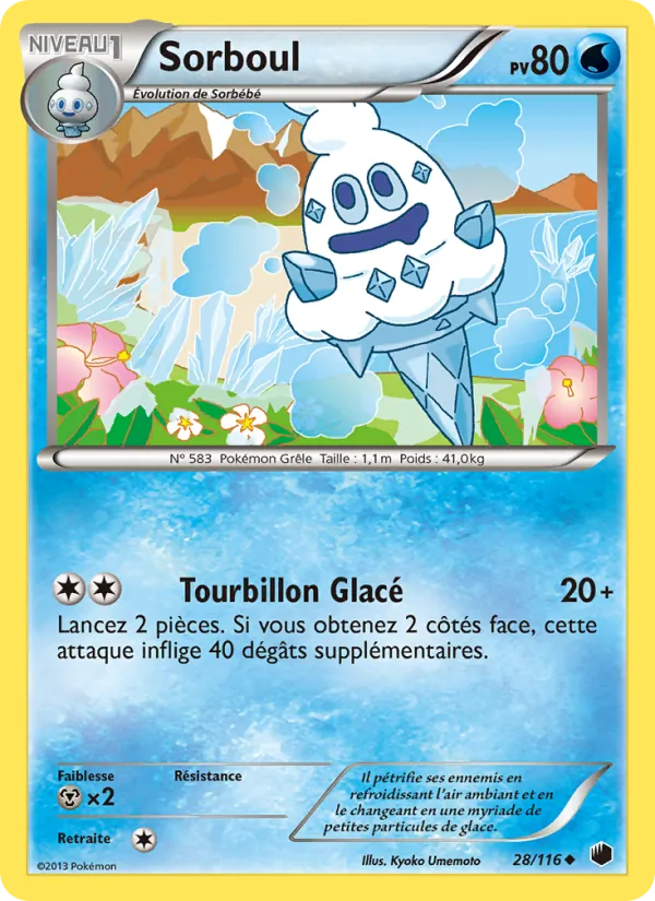 Carte Pokémon Sorboul de l'extension Glaciation Plasma