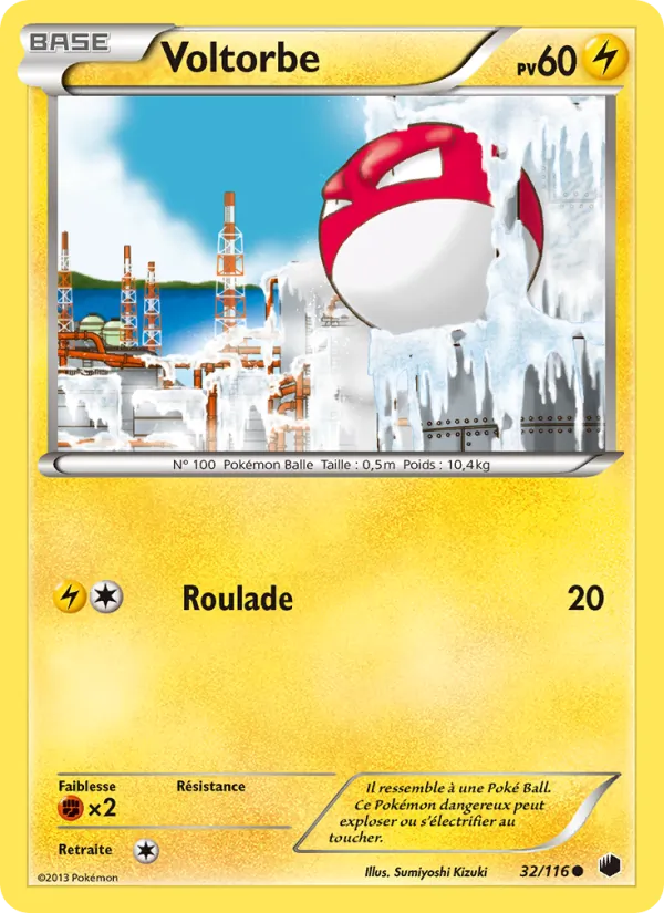 Carte Pokémon Voltorbe de l'extension Glaciation Plasma